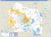 Alachua Wall Map Basic Style