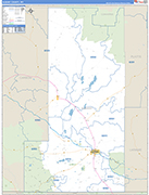 Albany County Wall Map Basic Style
