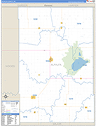 Alfalfa County Wall Map Basic Style