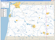 Allegan County Wall Map Basic Style