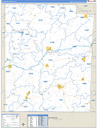 Allegany Wall Map Basic Style