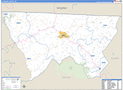Alleghany County Wall Map Basic Style