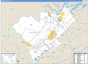 Anderson Wall Map Basic Style