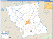 Anderson County Wall Map Basic Style