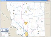 Andrew County Wall Map Basic Style