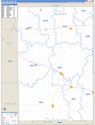 Antelope County Wall Map Basic Style