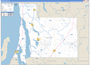 Antrim County Wall Map Basic Style