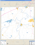 Archer County Wall Map Basic Style