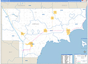 Arenac County Wall Map Basic Style
