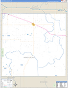 Armstrong County Wall Map Basic Style