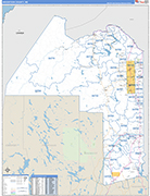 Aroostook Wall Map Basic Style