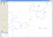 Arthur County Wall Map Basic Style