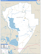 Assumption County Wall Map Basic Style