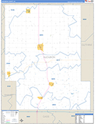 Audubon County Wall Map Basic Style