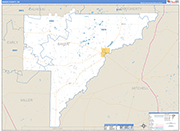 Baker County Wall Map Basic Style