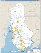 Baldwin County Wall Map Basic Style