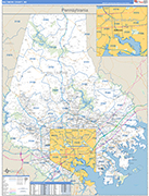 Baltimore County Wall Map Basic Style