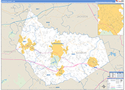 Barrow Wall Map Basic Style