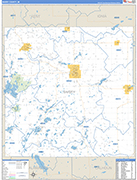 Barry County Wall Map Basic Style