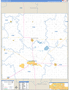 Barton County Wall Map Basic Style