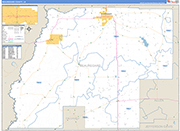 Beauregard County Wall Map Basic Style