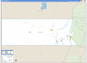 Beaver County Wall Map Basic Style