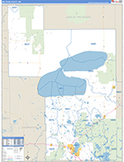 Beltrami County Wall Map Basic Style