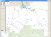 Benewah Wall Map Basic Style