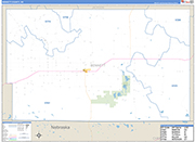 Bennett Wall Map Basic Style
