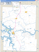 Benton County Wall Map Basic Style