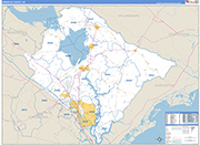 Berkeley County Wall Map Basic Style