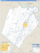 Berkeley County Wall Map Basic Style