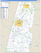 Berkshire Wall Map Basic Style