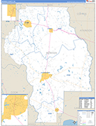 Berrien County Wall Map Basic Style