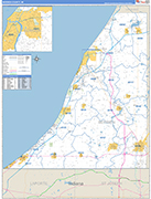 Berrien County Wall Map Basic Style