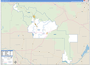 Blaine Wall Map Basic Style