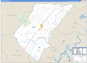 Bledsoe County Wall Map Basic Style