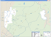 Boise Wall Map Basic Style