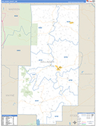 Bollinger County Wall Map Basic Style