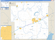 Bond County Wall Map Basic Style