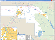 Bonneville Wall Map Basic Style