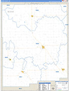 Boone County Wall Map Basic Style