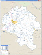 Boone County Wall Map Basic Style