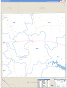 Borden County Wall Map Basic Style