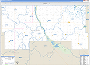 Bottineau Wall Map Basic Style