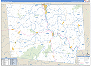 Bradford Wall Map Basic Style