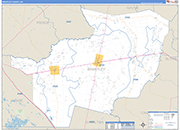 Brantley County Wall Map Basic Style