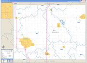 Bremer County Wall Map Basic Style