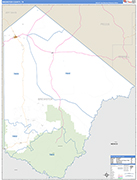 Brewster County Wall Map Basic Style