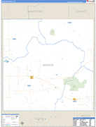 Briscoe County Wall Map Basic Style